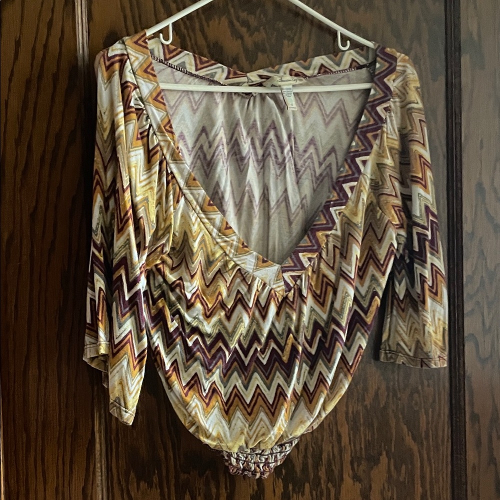 American Rag Multicolor Chevron Bodysuit